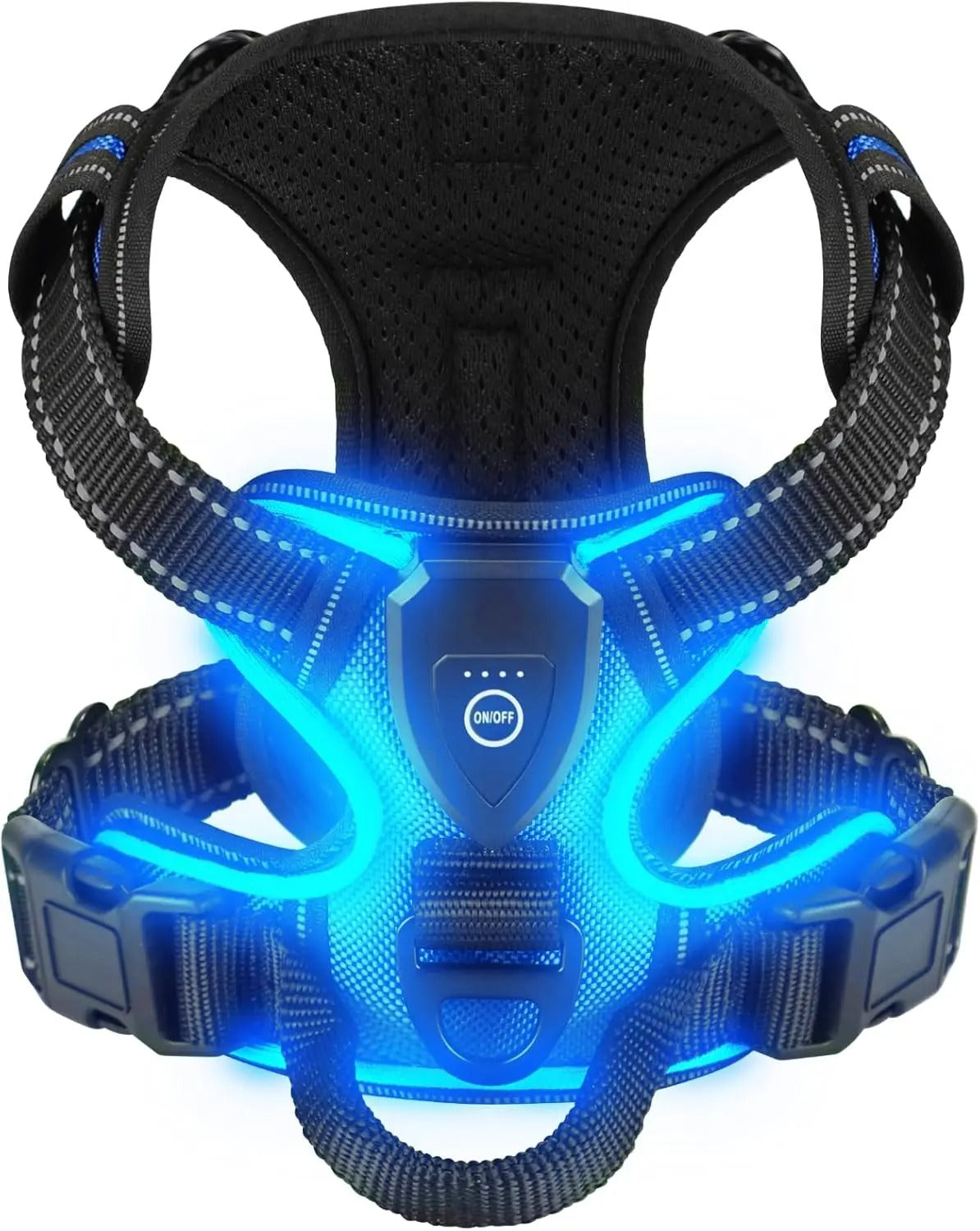 Harnais chien anti traction | LuminouPatte™