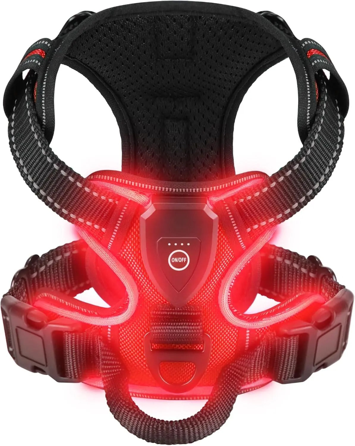 Harnais chien anti traction | LuminouPatte™