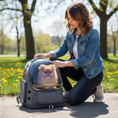 sac a dos chien confortable sécuritaire pour petit chien avec rangement