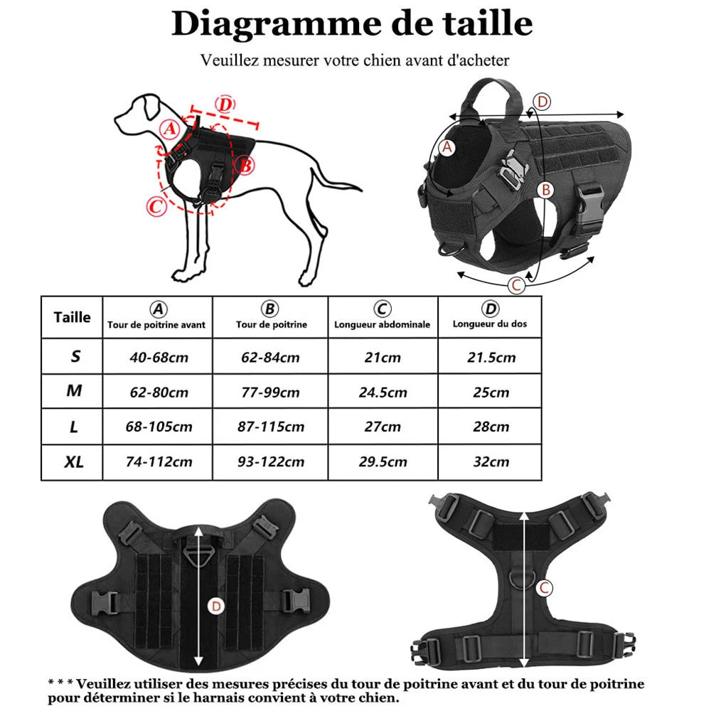 Harnais anti-traction avec laisse et collier