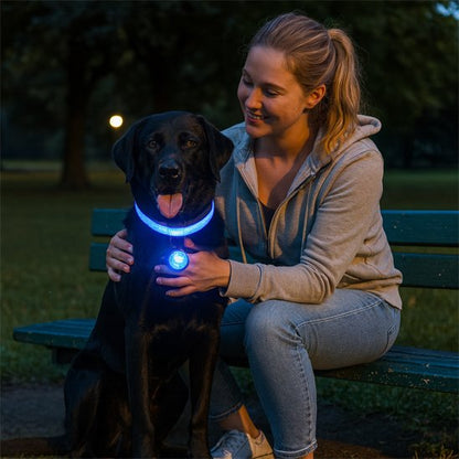 Collier lumineux chien sortie nocturne securitaire
