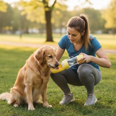 Gourde pour Chien Abreuvoir intégré repliable