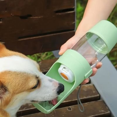 Gourde pour Chien Bouton poussoir à une main
