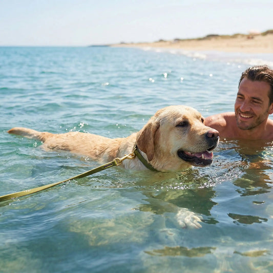 longe chien baignade sécuritaire