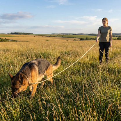 longe chien exploration et confiance