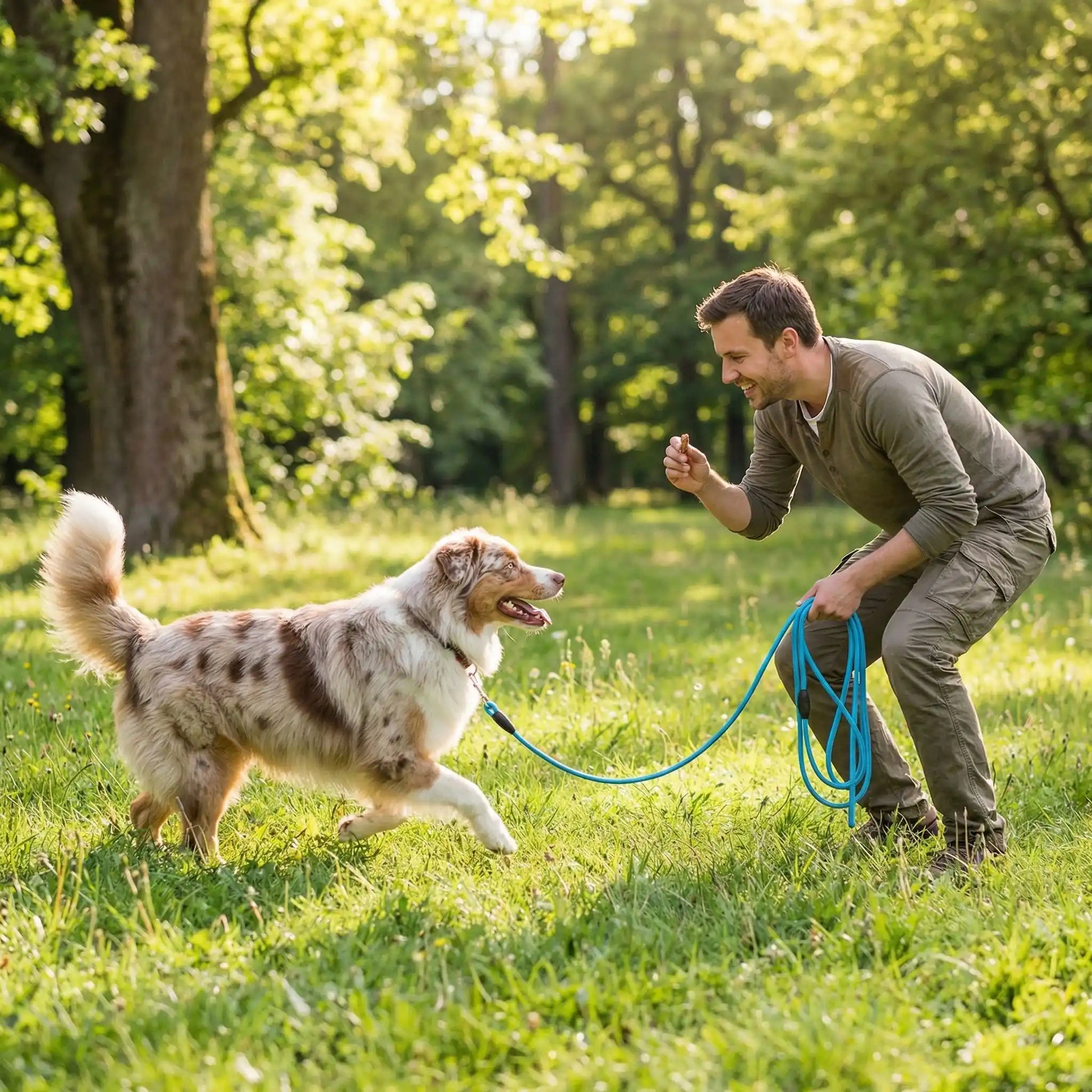 longe chien pour complicité et entrainement