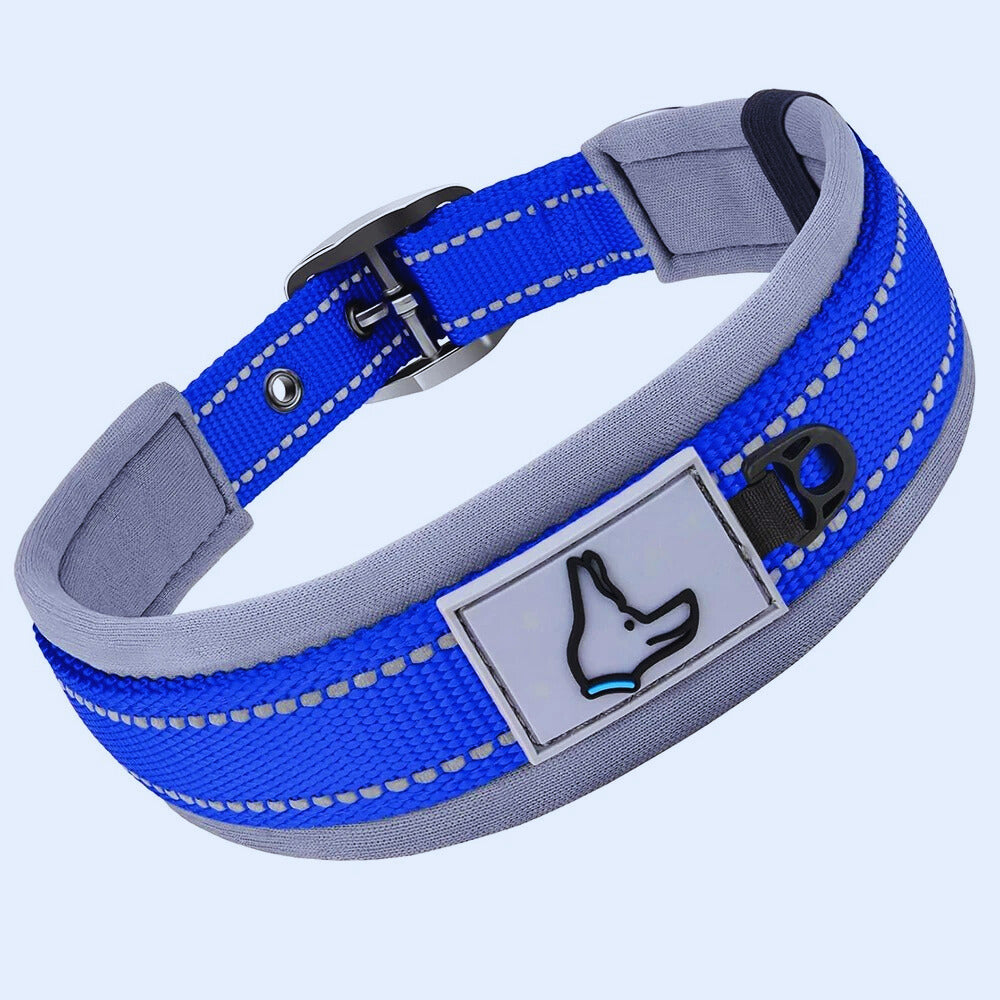 Collier chien Confort & Réfléchissant Patte Naturelle | Pattes Museau & Cie™