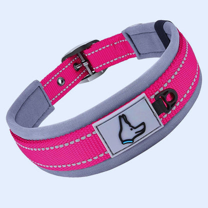 Collier chien Confort & Réfléchissant Patte Naturelle | Pattes Museau & Cie™