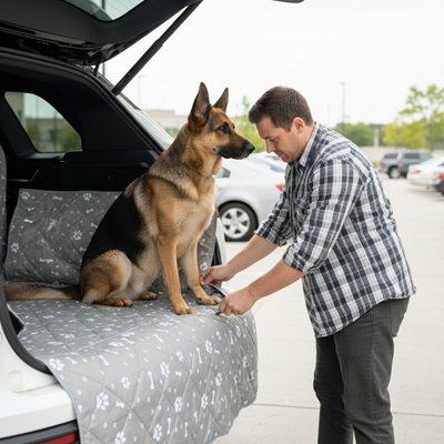 Protection chien voiture Accès facilité et Rabat arrière