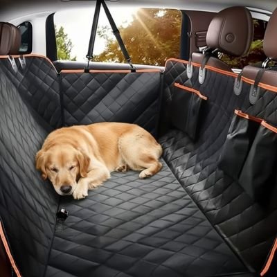 Protection voiture chien​ configuration hamac avec panneaux latéraux pour préserver les sièges arrière et les dossiers