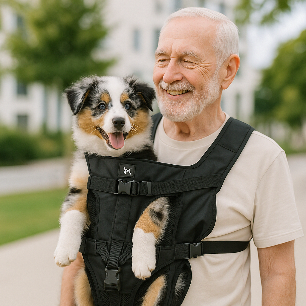 sac a dos chien reconfortant et confiant