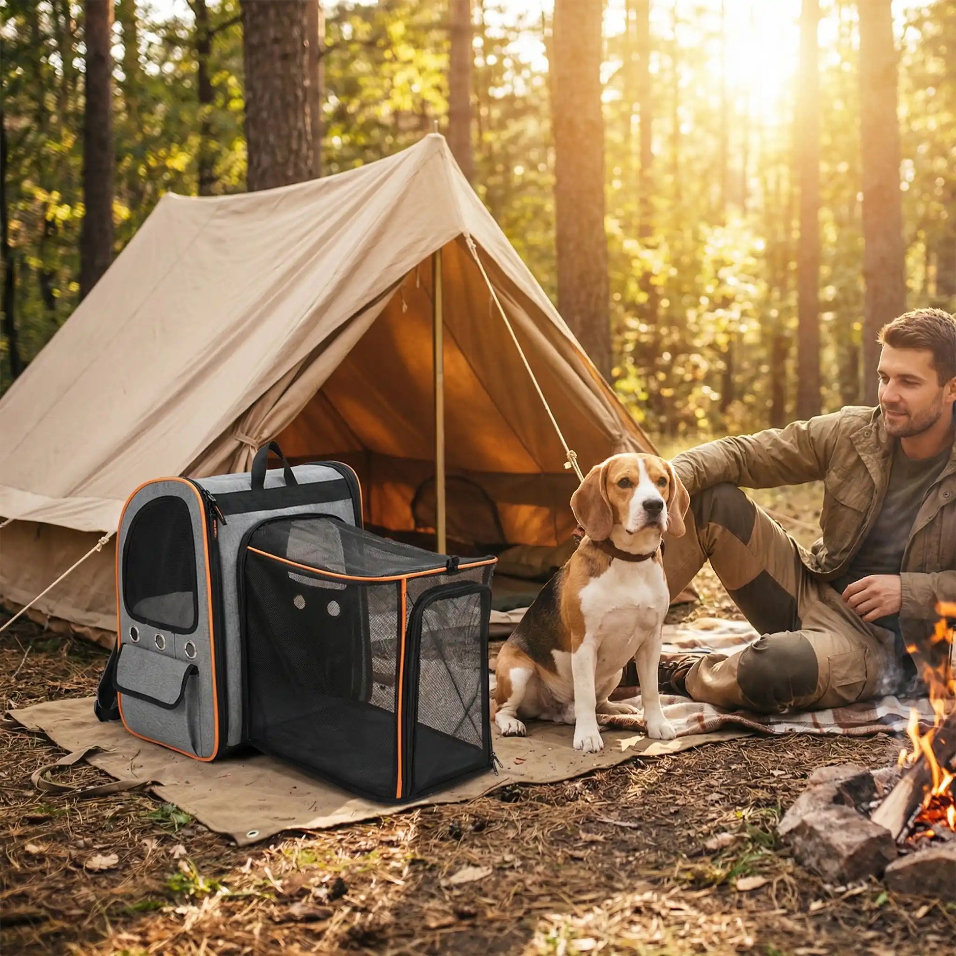 sac a dos pour chien camping simplifié