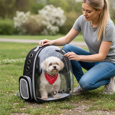 sac a dos pour chien main libre