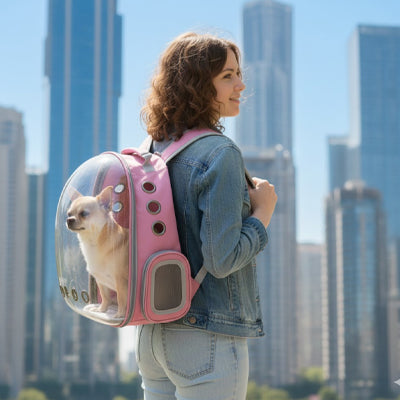 sac a dos pour chien pleine vue