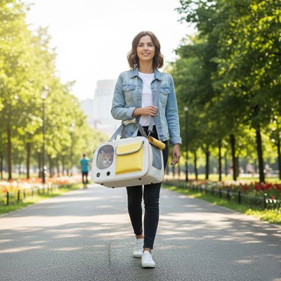 Sac de transport pour Chien Design bi-colore moderne: