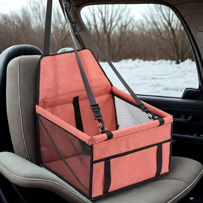 siège auto chien orange