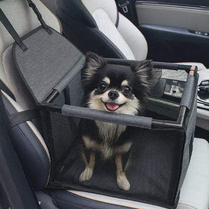 Siege auto pour chien système de fixation par sangles ajustables