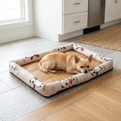 Tapis rafraichissant Chien Bordure rembourrée surélevée
