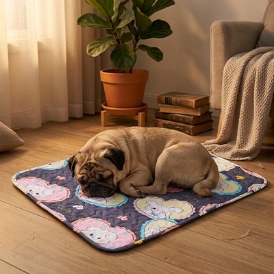 Tapis rafraichissant Chien Bordures renforcées  