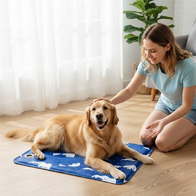 Tapis rafraîchissant Chien Procure une sensation de fraîcheur immédiate