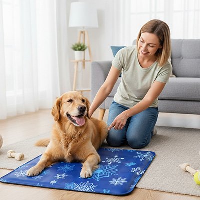 Tapis rafraîchissant Chien système de refroidissement par gel intégré